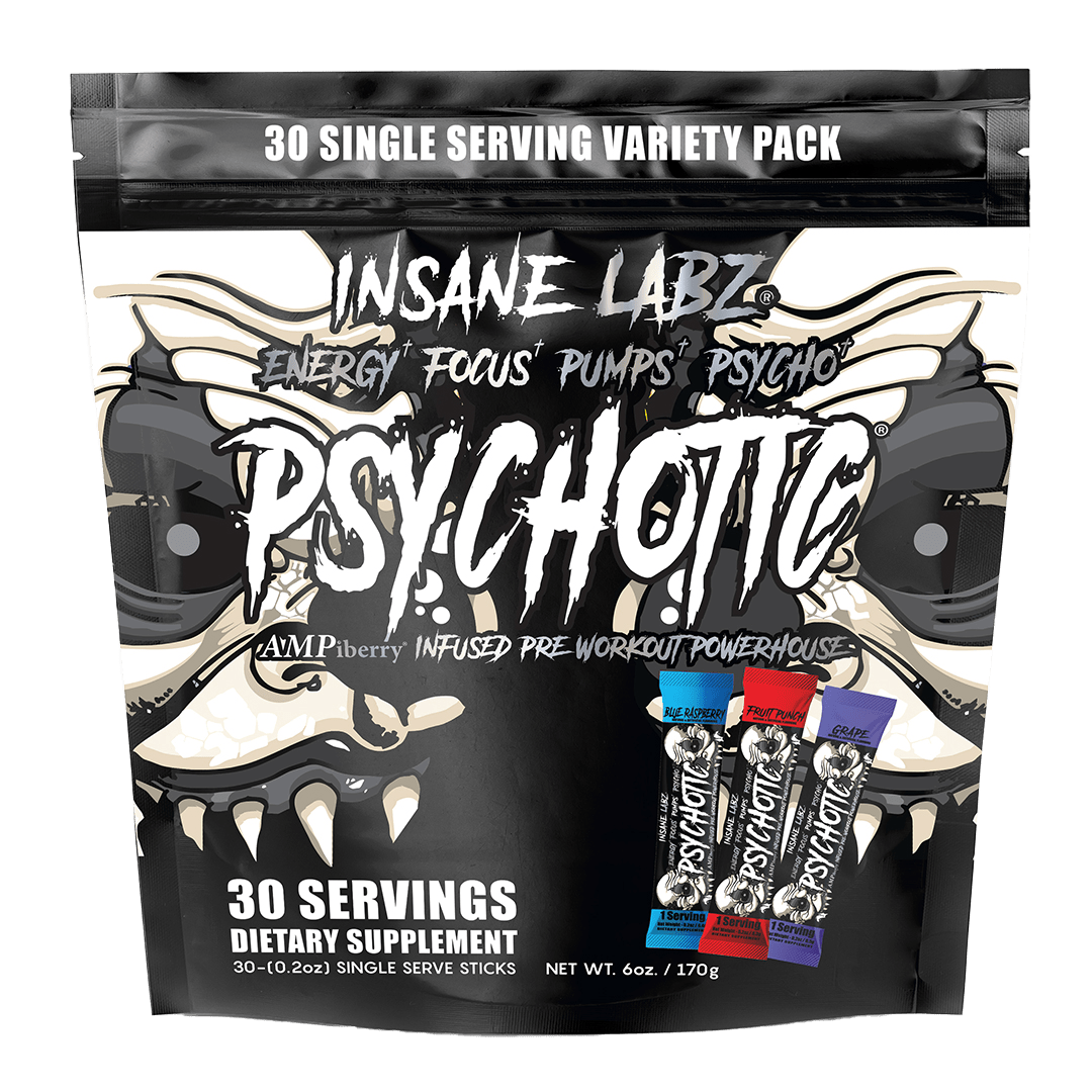 Insane Labz Psychotic Black single-serve packs