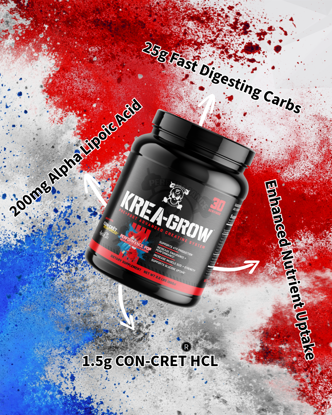 Performance Supplements KREA-GROW creatine