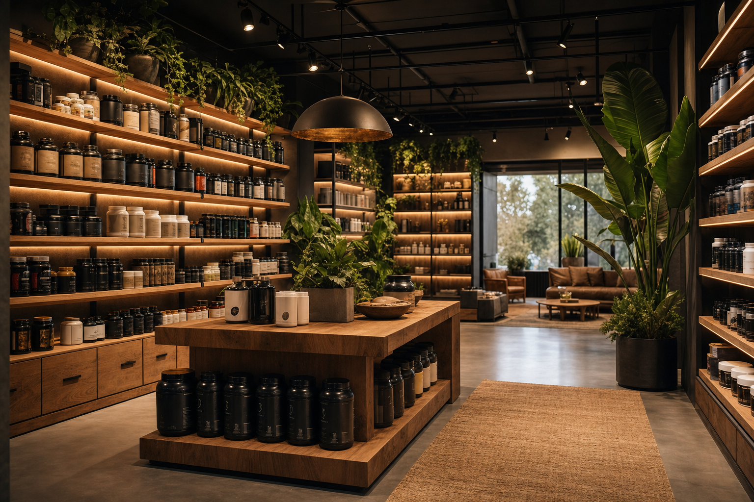 Higher Nutrition storefront interior